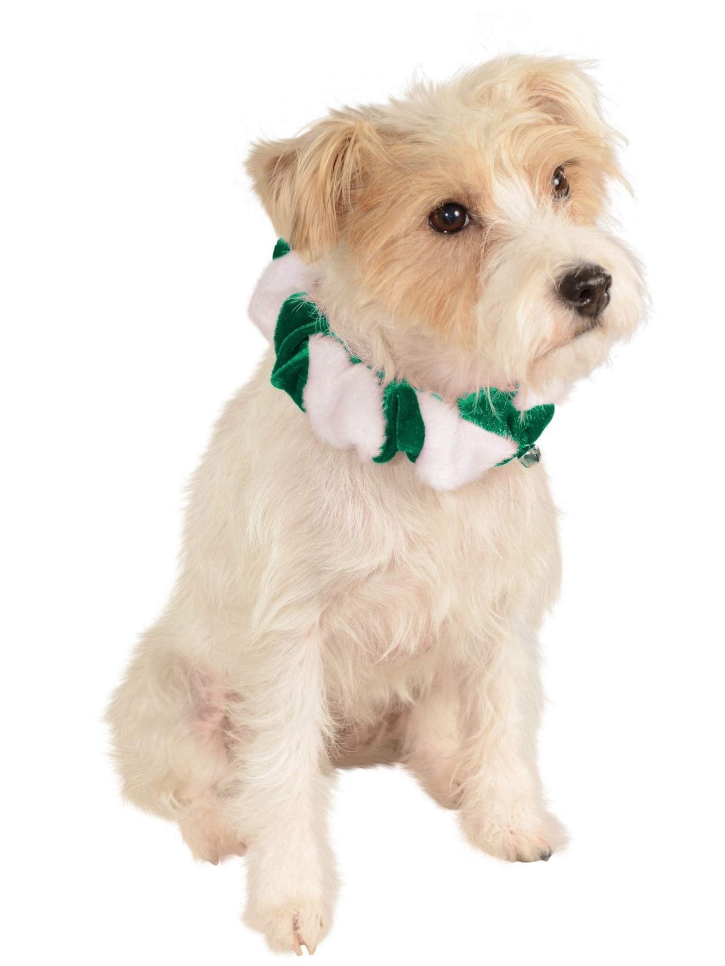 Rubie's Christmas Pet Candy Stripe Scrunchie Collar, Green/White
