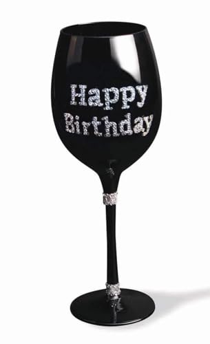 BLK WINE GLASS-HAPPY BIRTHDAY