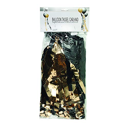 LRG BALLLOON TASSEL ROSE GO/BK