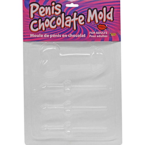 CHOC.PENIS MOLD W/3 LOLLY SPEN