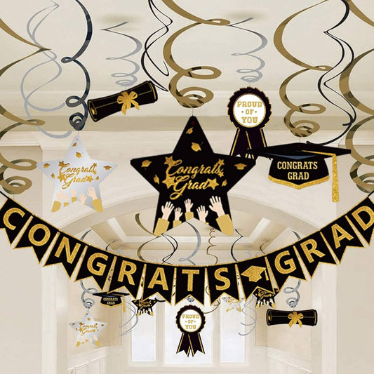 GRADUATION SWIRL HANGING DECOR