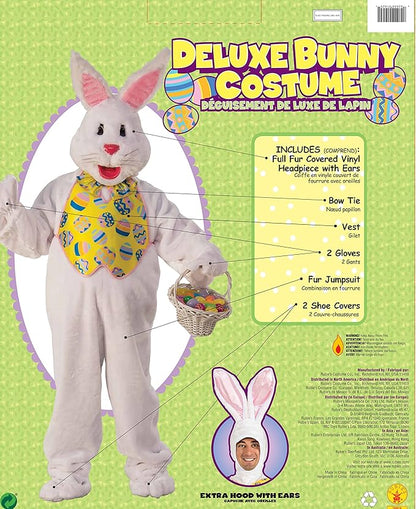 Rubies Deluxe Bunny Costume for Adults, Unisex Standard