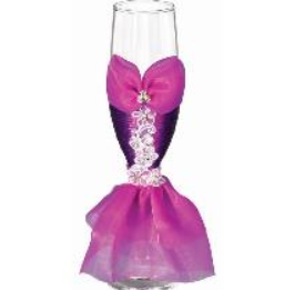CHAMPAGNE GLASS-PURPLE DRESS