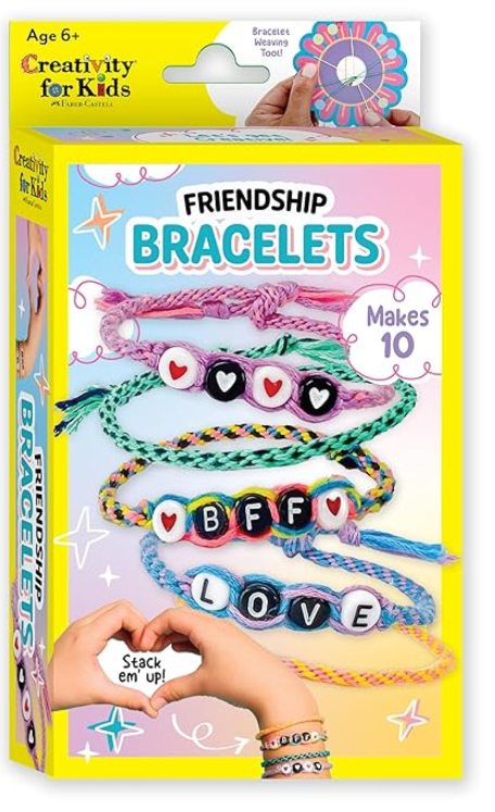 Creativity for Kids Best Friends Bracelets Mini Craft Kit: Create 10 Friendship Bracelets - Bracelet Making Kit, Great Easter Basket Stuffers (Ages 6+)