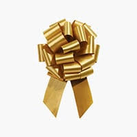 No.5 PULL BOW GOLD 4 10/PK