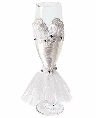 CHAMPAGNE GLASS - WEDDING DRESS WHITE